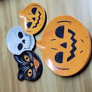 Halloween Melamine Appetizer & 4 Plates